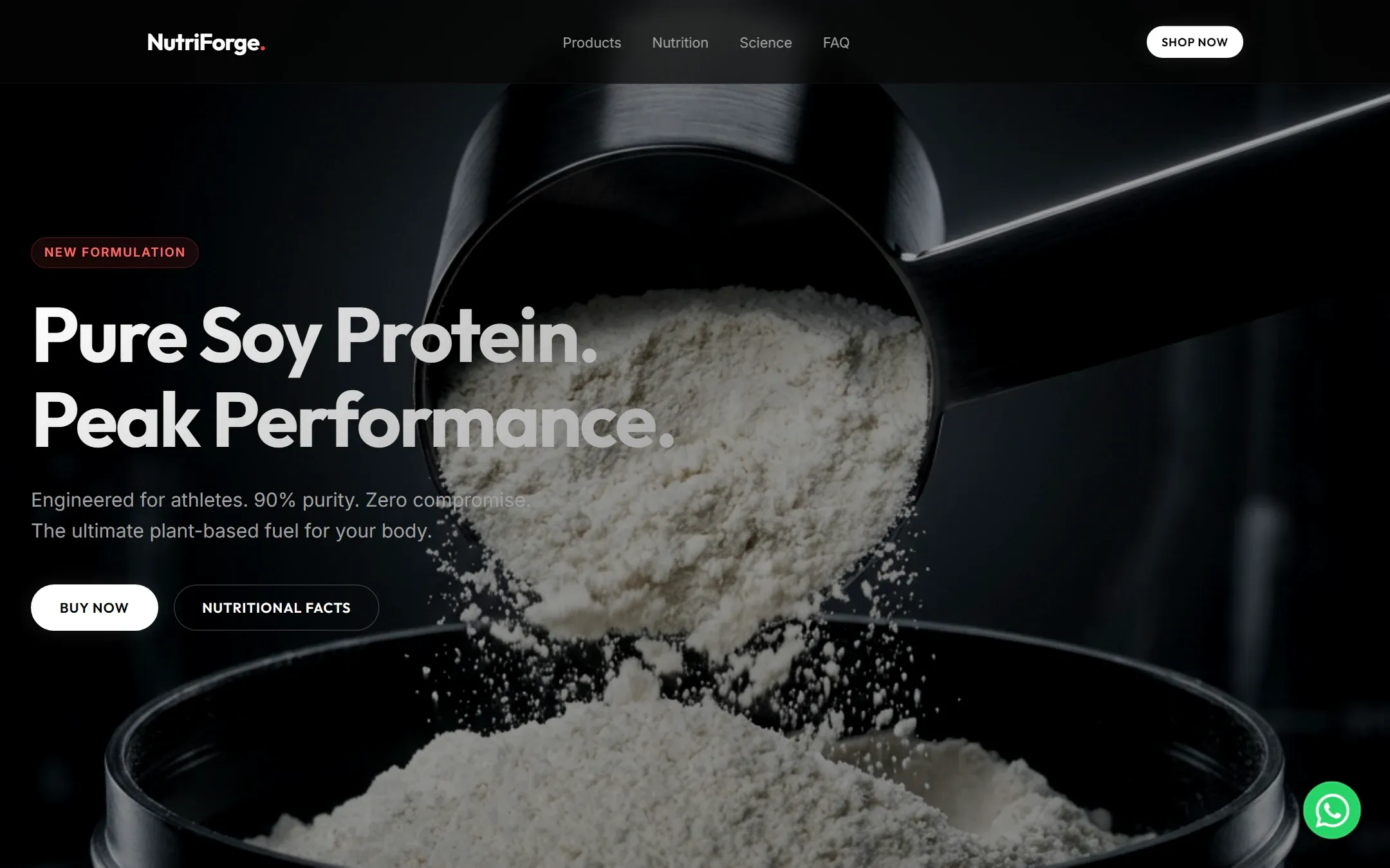 NutriForge homepage