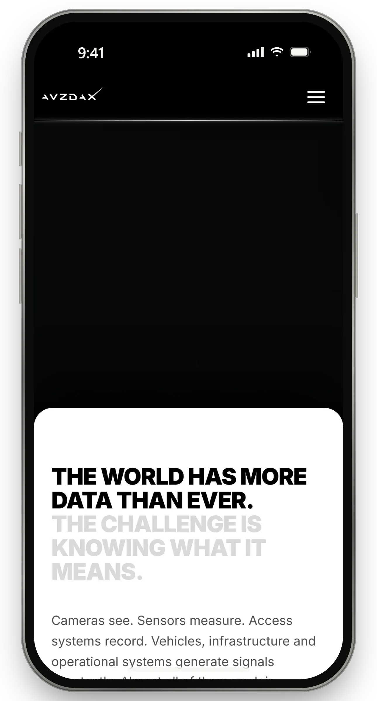 The story on a phone
